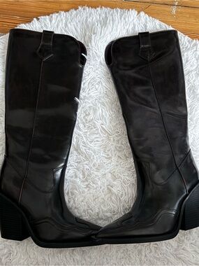 Abound Black Heeled Knee Boots